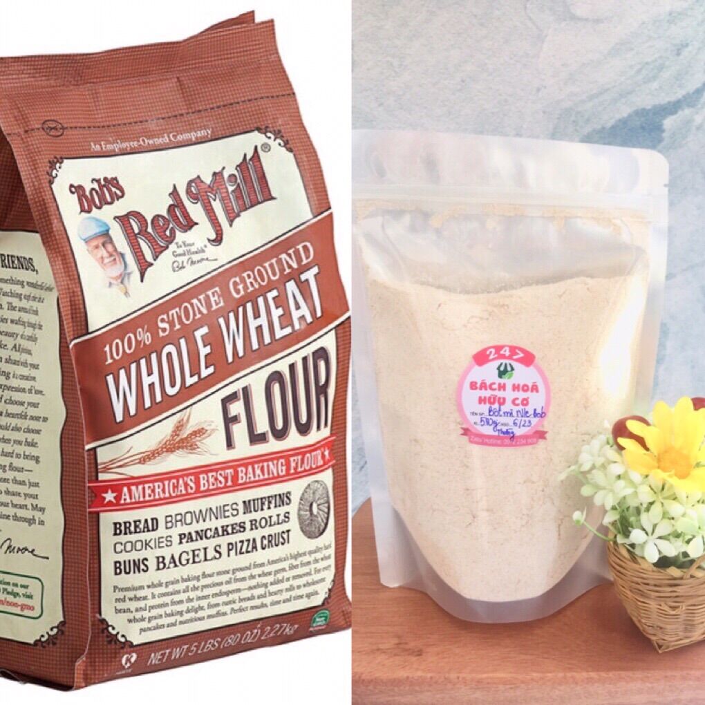 Bột mì nguyên cám bob’s red mill từ bao lớn 11,3 kg tiết kiệm- date 07/2023