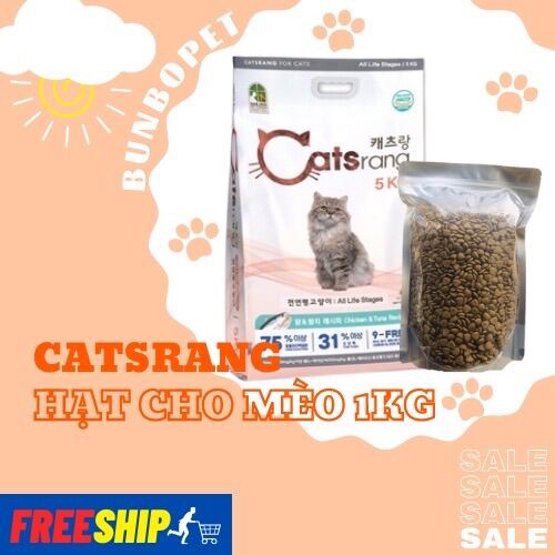 Catsrang 1kg - Hạt Cho Mèo Mọi Lứa Tuổi Túi Chiết thumbnail