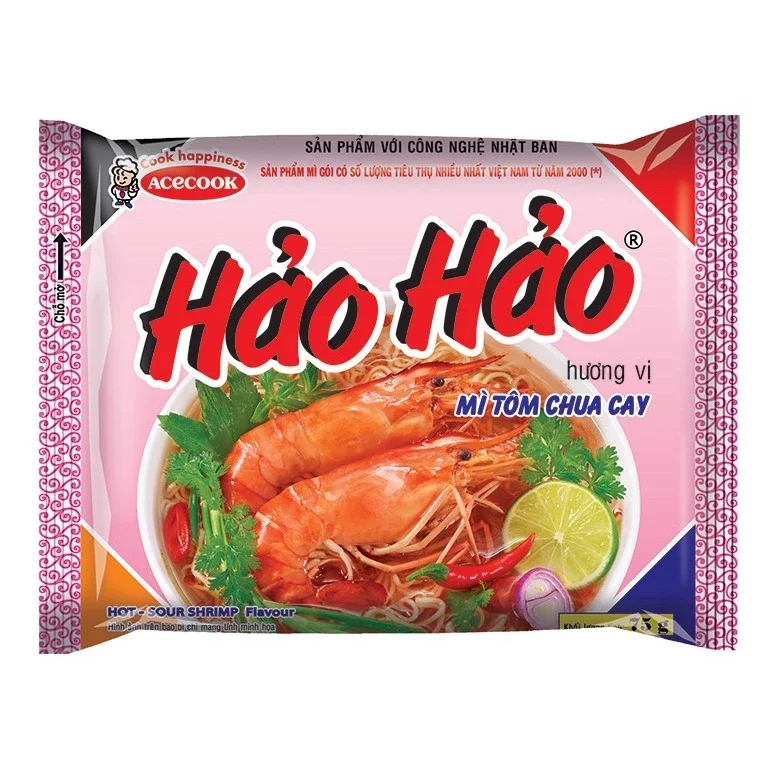 MỲ HẢO HẢO TÔM CHUA CAY GÓI 75G.
