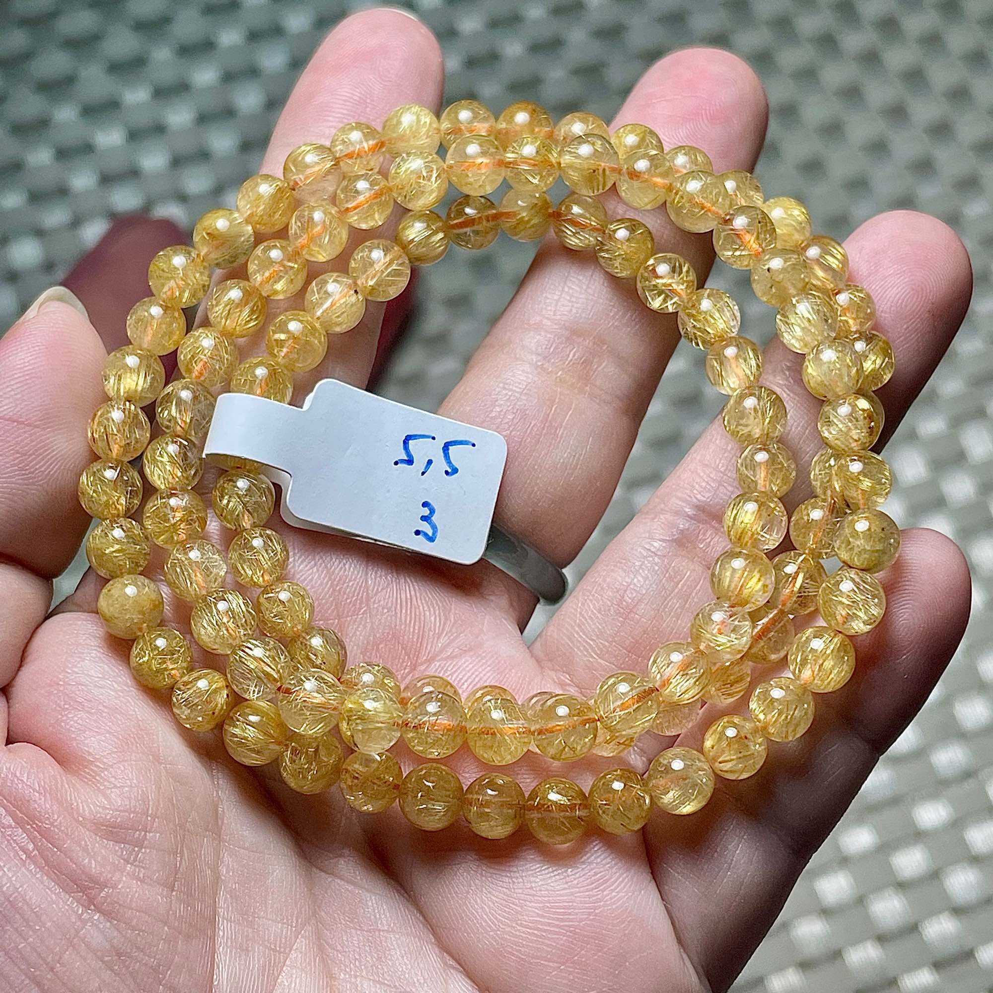 Vòng tay tóc vàng VIP đẹp quấn 3