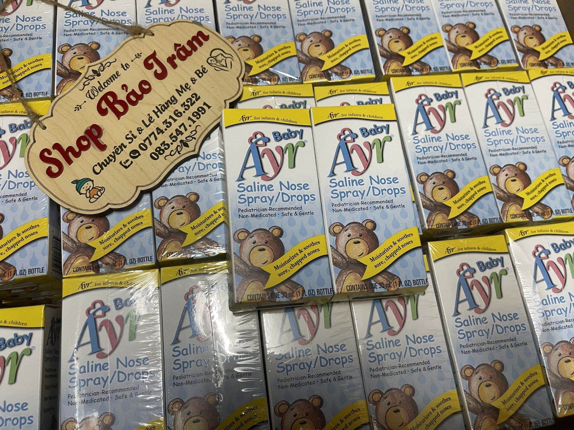 Nước muối vô trùng baby ayr 30ml dùng được cho bé sơ sinh