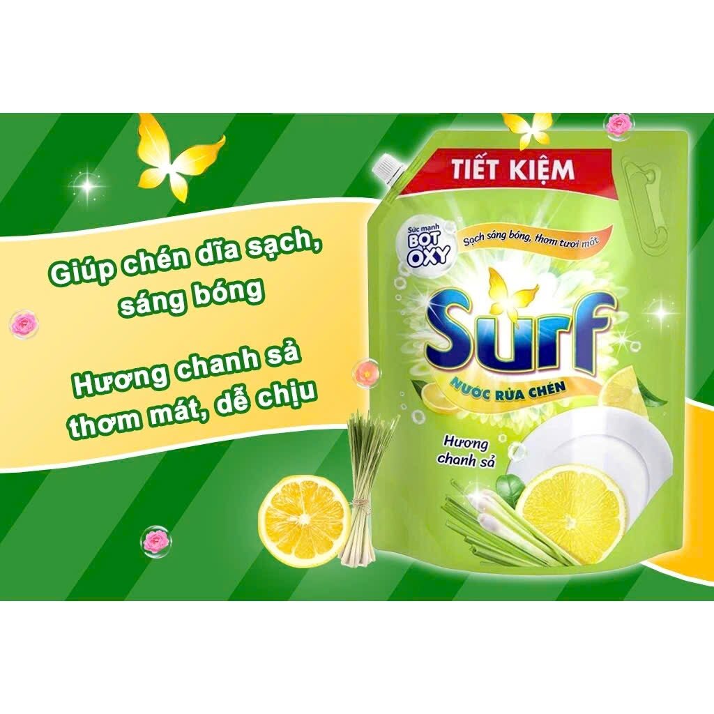 Nước rửa chén surf Túi  tiết kiệm 3,4kg