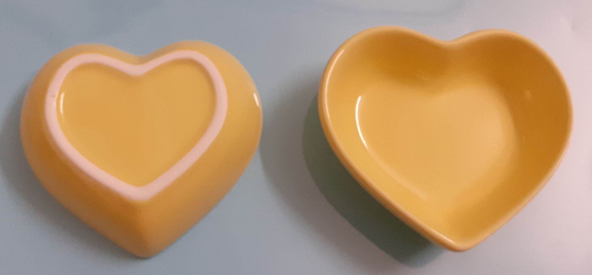 Đĩa gốm sứ nhỏ hình trái tim 7cm x 7.5cm
