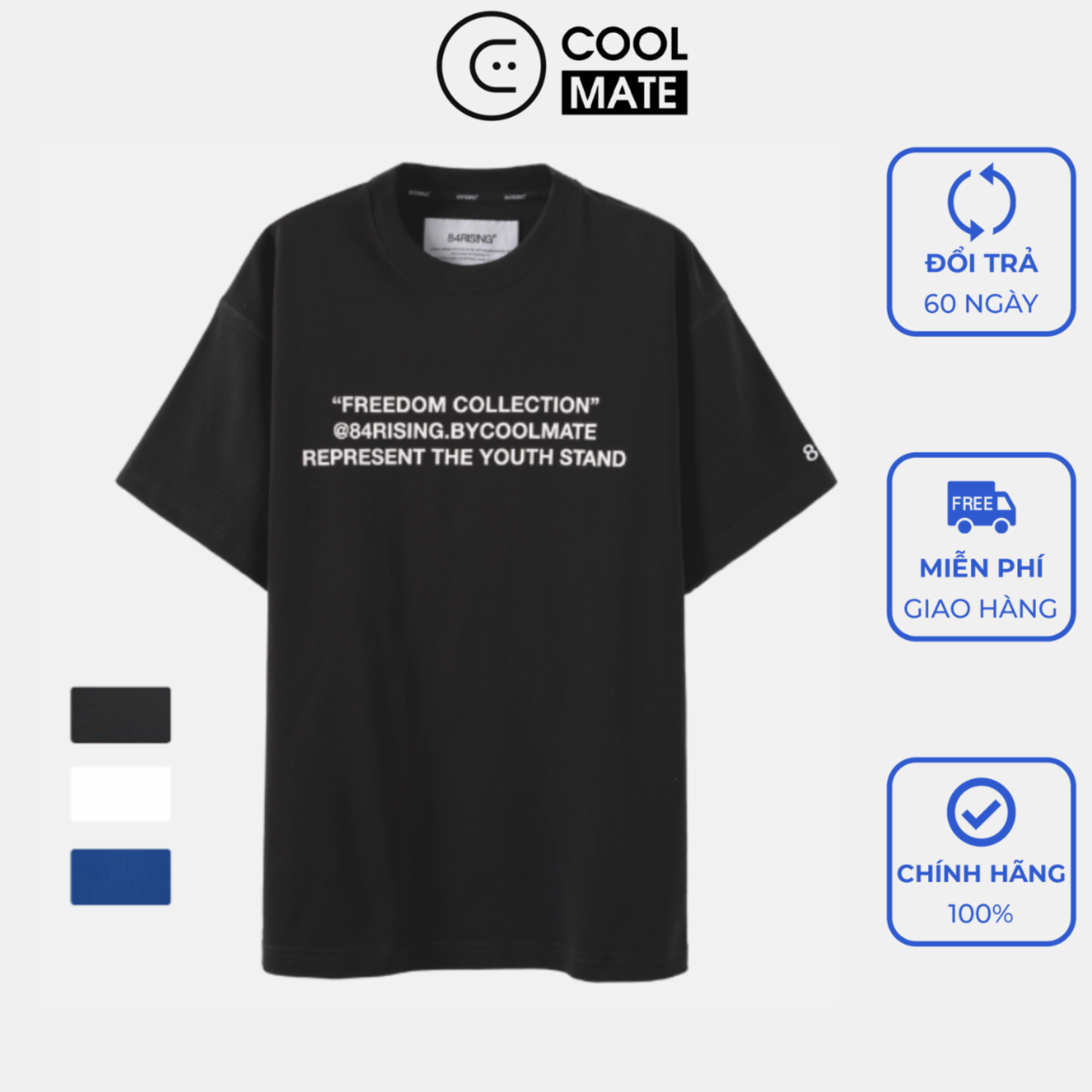 [OUTLET - Không đổi trả]Áo Thun oversize Freedom Again - Áo Tee Tự do - thương hiệu 84RISING