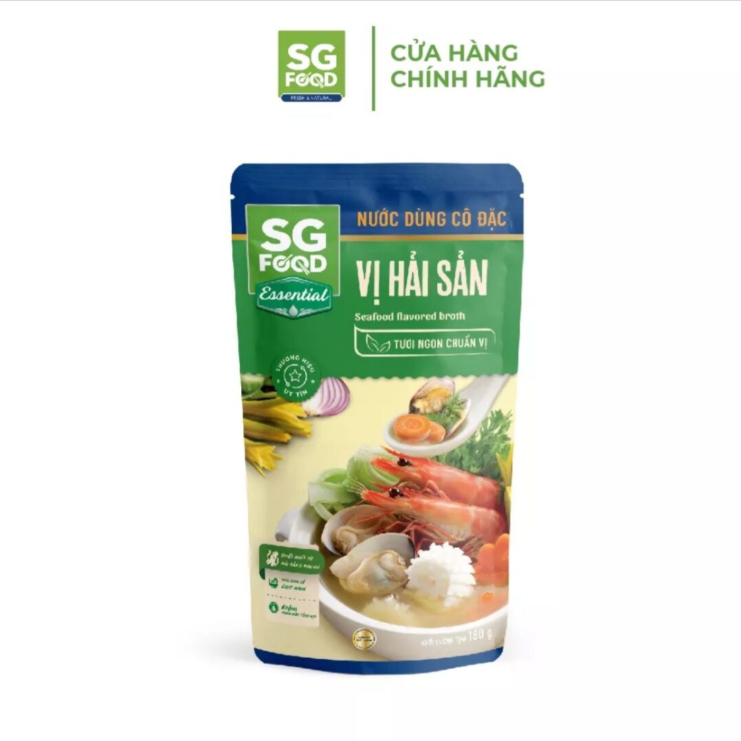 Nước Dùng Cô Đặc Vị Hải Sản gói 180gr