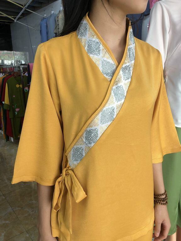 ĐỒ LAM ĐI CHÙA - MẪU NỮ LỤA PHỐI NƠ LOẠI 1