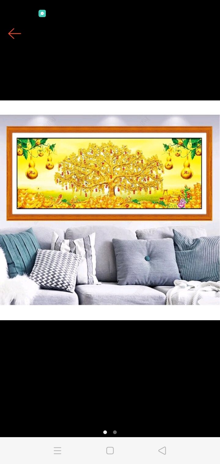 Tranh thêu kín cây kim tiền MN0062