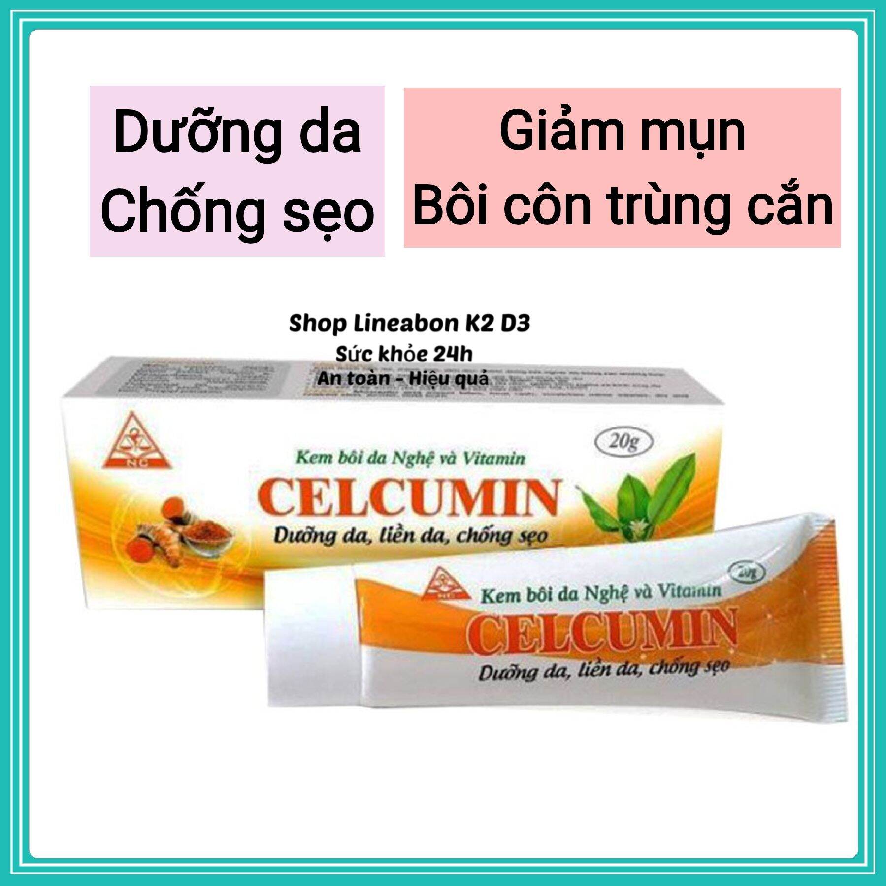 Kem nghệ dưỡng da liền sẹo Celcumin - nghệ nano