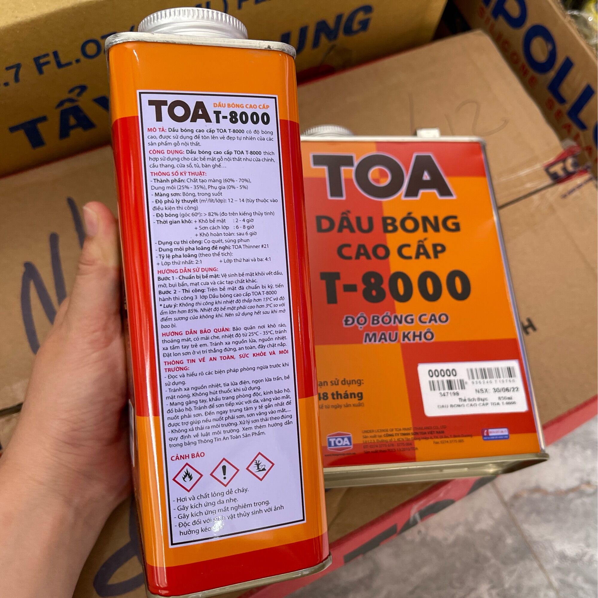 DẦU BÓNG CAO CẤP TOA T-8000 (850ML)