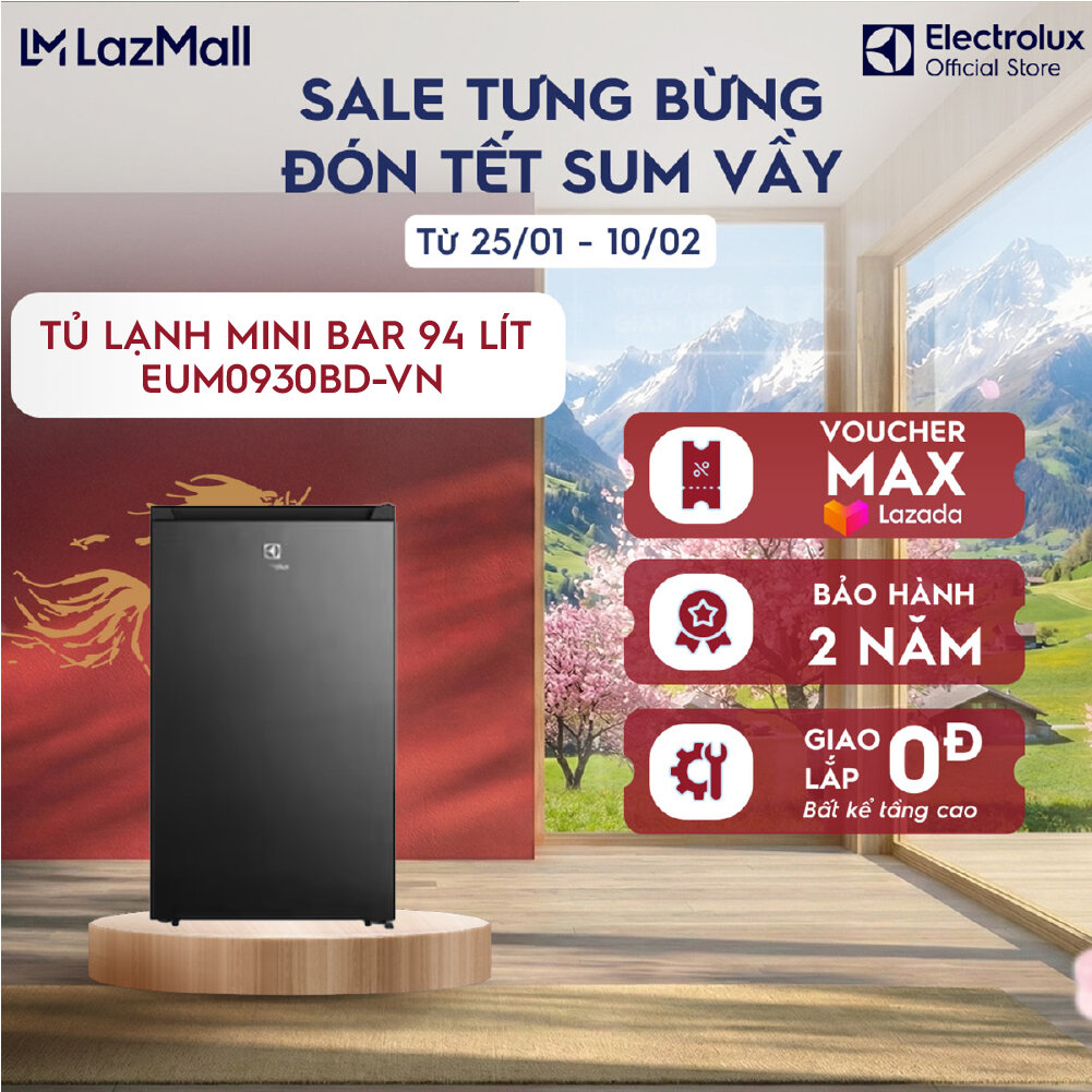 Tủ lạnh mini 94L Electrolux EUM0930BD-VN - Ngăn đá riêng đèn LED sáng tiết kiệm điện nhỏ gọn