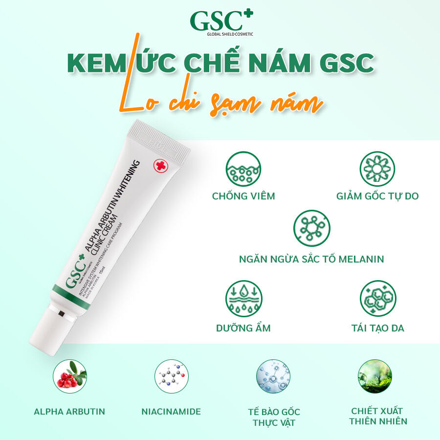 Kem ức chế nám GSC, Alpha arbutin 5%(xuất xứ Hàn Quốc)