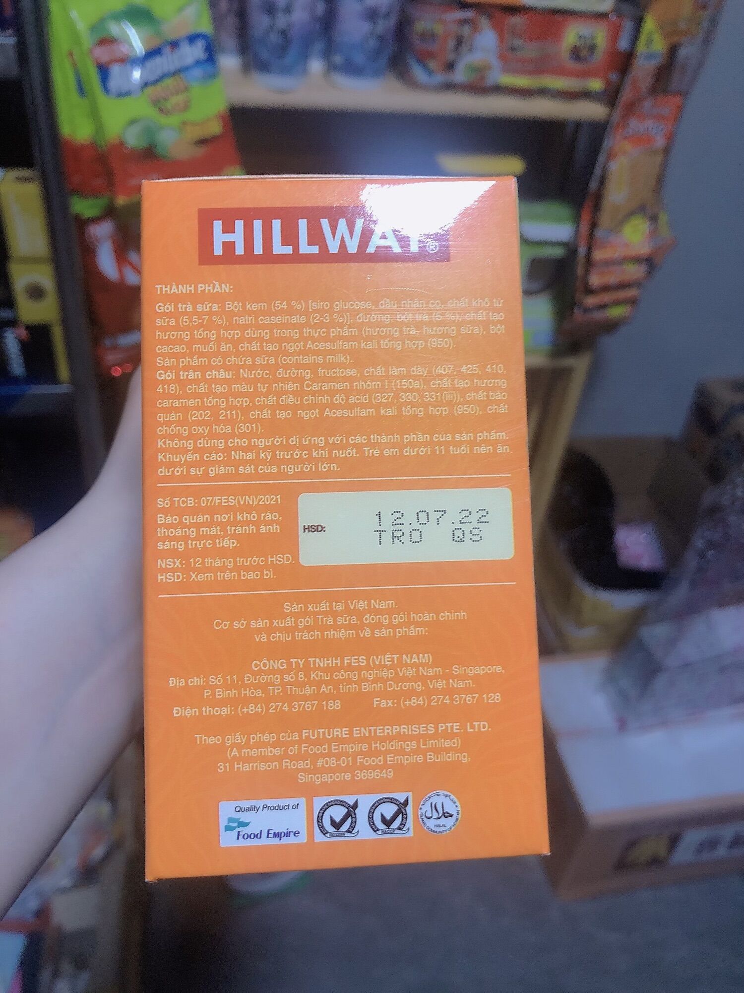 Trà sữa Hillway 260g/10gói (5 gói trà sữa, 5 gói trân châu)