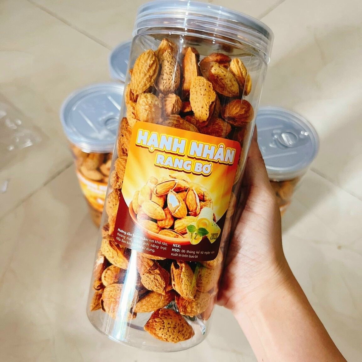 Hạnh Nhân Rang Bơ Vỏ Đóng Lon 400Gr