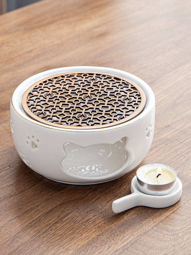 Nồi Nấu Trà Bằng Gốm Sứ Chúp Nến Nồi Giữ Nhiệt Cho Nhà Hàng Và Khách Sạn Bộ Pha Trà Hoa Nồi Hâm Nóng Trái Cây Tangerine