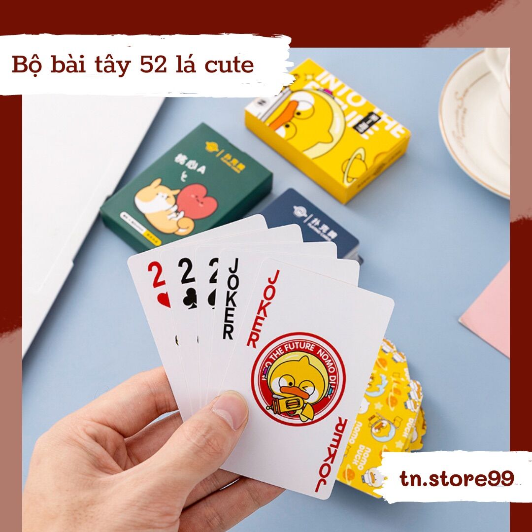 Bộ bài tây 52 lá pocker cute dễ thương