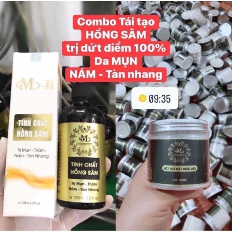 Combo Tái Tạo Da Hồng Sâm + Bột Rửa Mặt