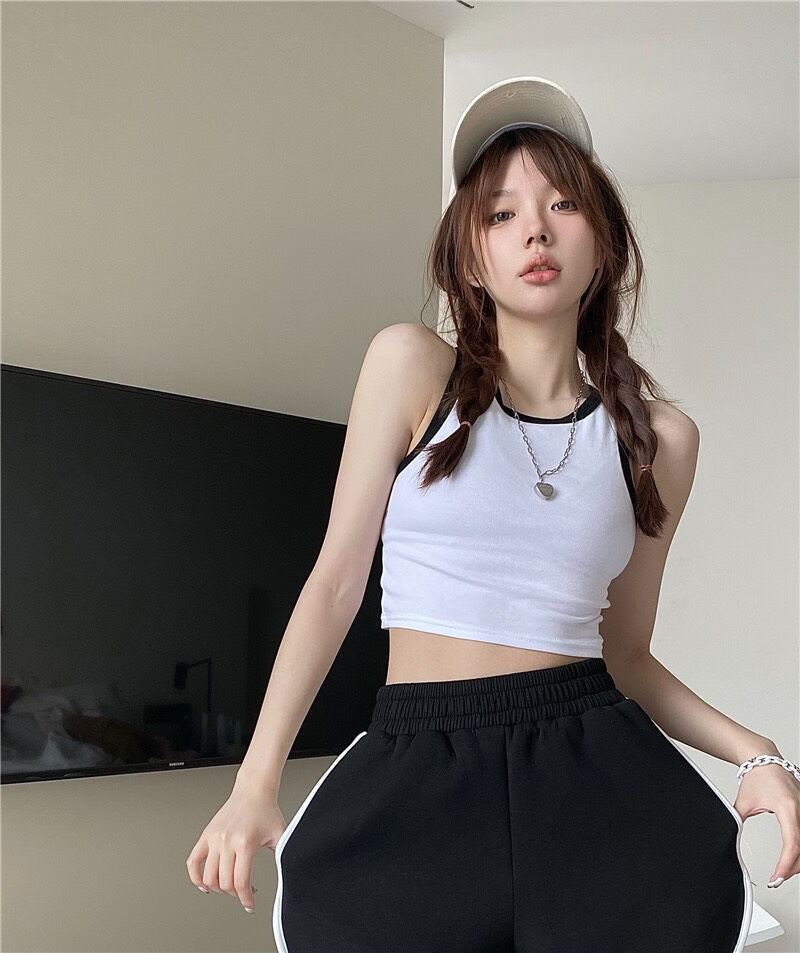 Áo Ba Lỗ Viền Nữ Basic - Áo Croptop Viền 2 Dây Nữ - Áo 2 Dây Basic Co Giãn (CAM KẾT DÀY DẶN, HÌNH SHOP CHỤP 100%)