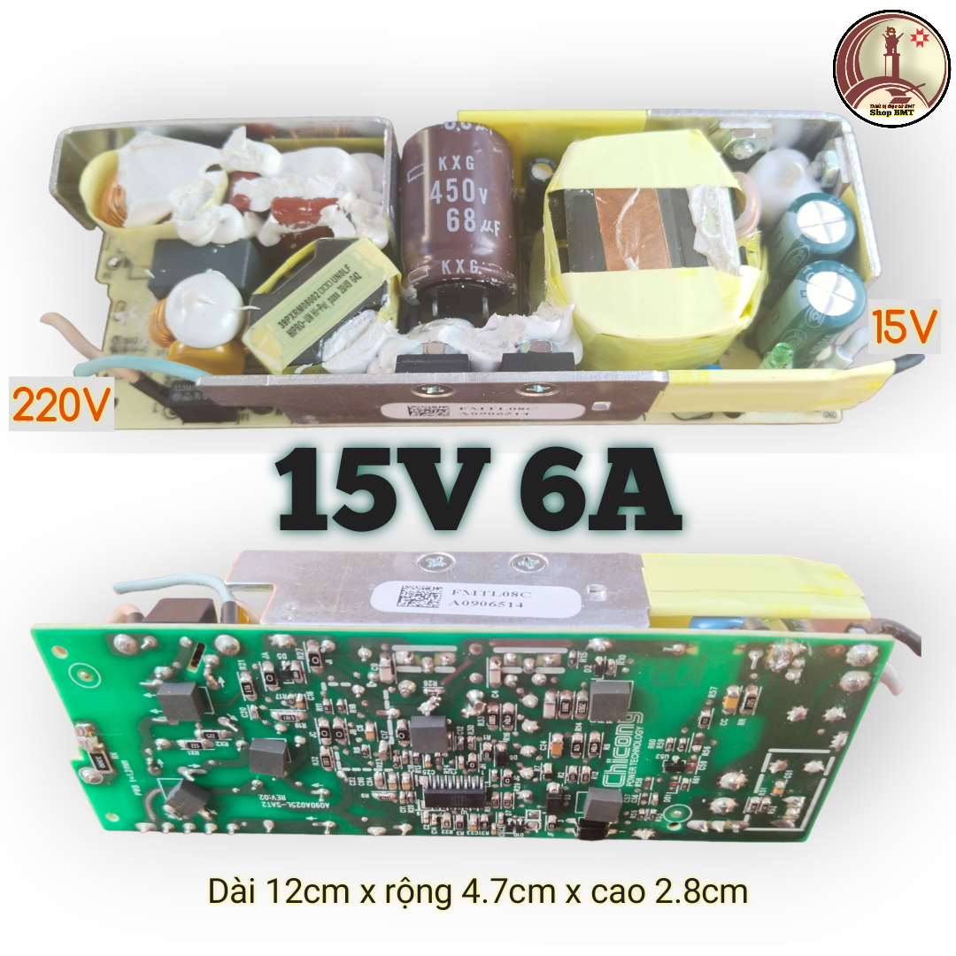 Nguồn không vỏ 15V 3A và 6A