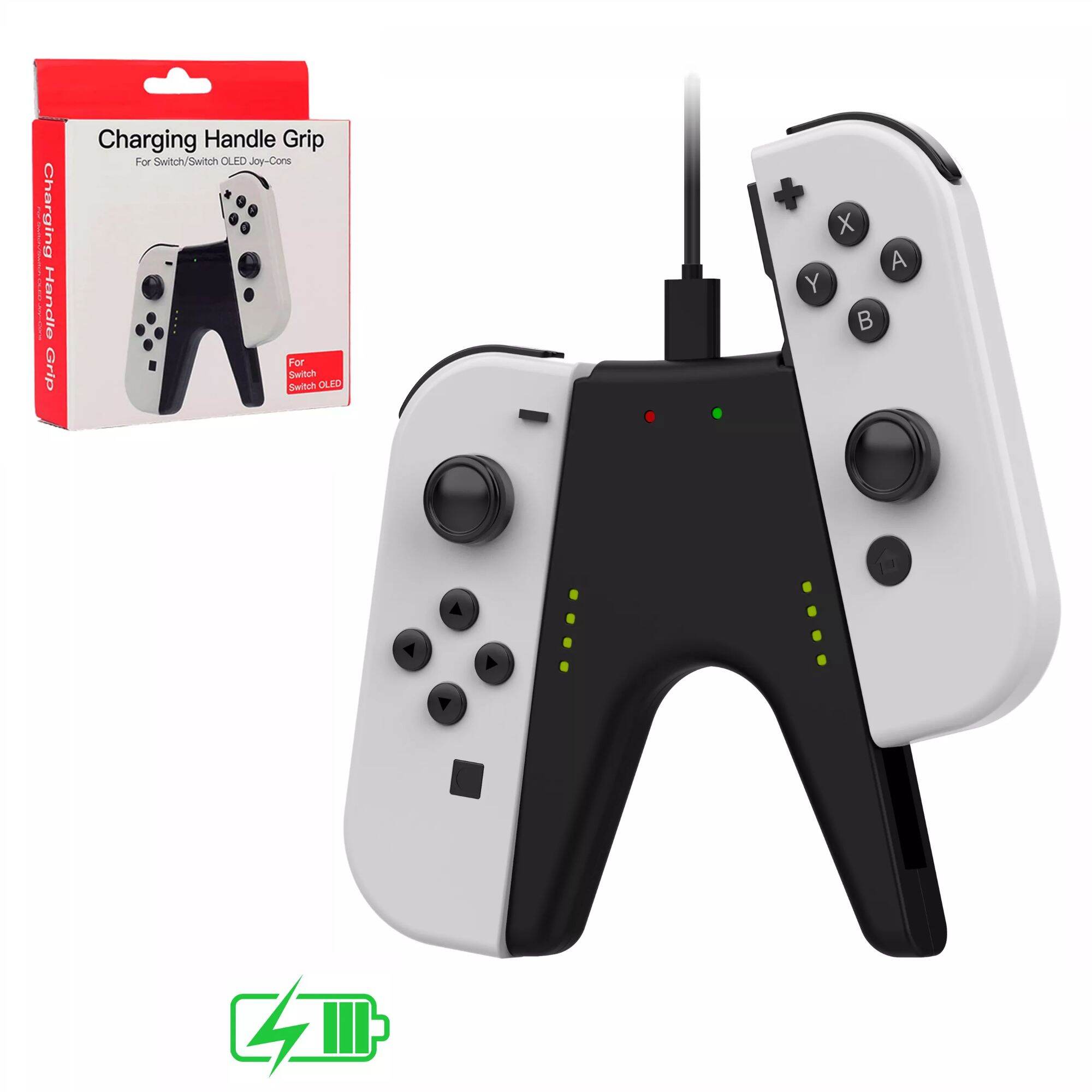 Bộ handgrip Charging V tay Joycon Nintendo Switch sạc tay cầm Strap HandGrip joycon nintendo switch của hgbaBộ handgrip Charging V tay Joycon Nintendo Switch sạc tay cầm nhựa joycon nintendo switch của hgba
- chức năng sạc 2 tay cầm joycon cùng lúc