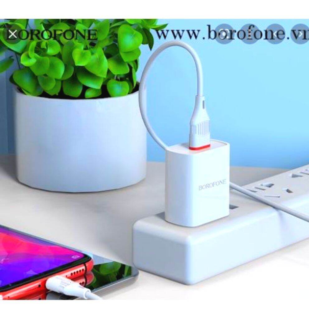CỦ sạc,cốc sạc NHANH 1 CỔNG Borofone BA20 sạc iPhone,lightning, micro, type c