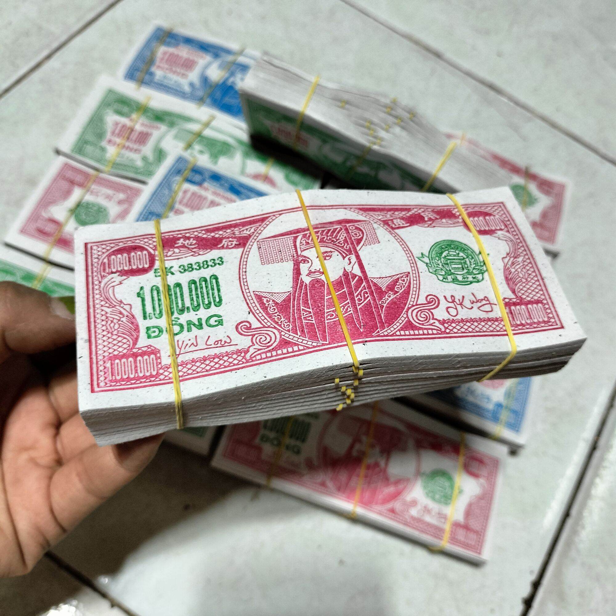 Cục tiền đô 3 màu hàng mã/Tiền âm phủ (200 tờ)