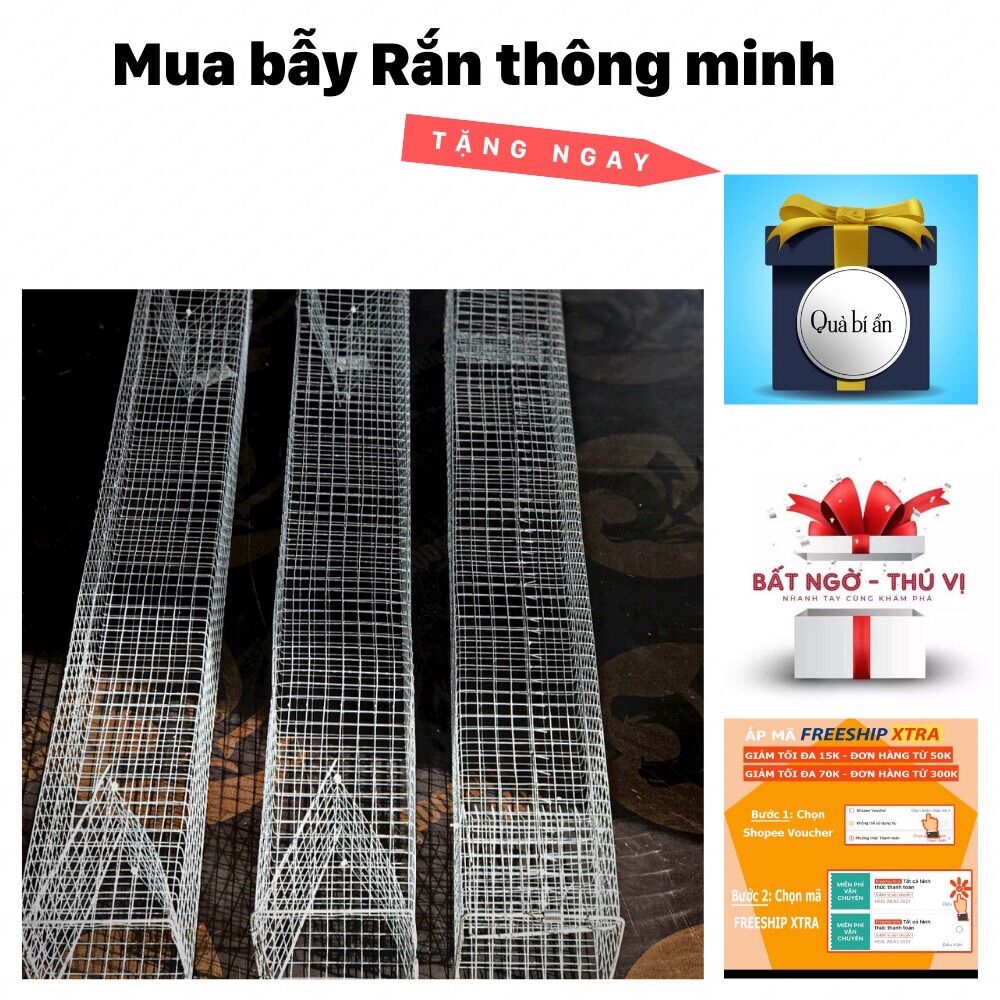 Lồng bẫy rắn thông minh 2 cửa 2 hom (rễ dính,hiệu quả.loại hàn)
