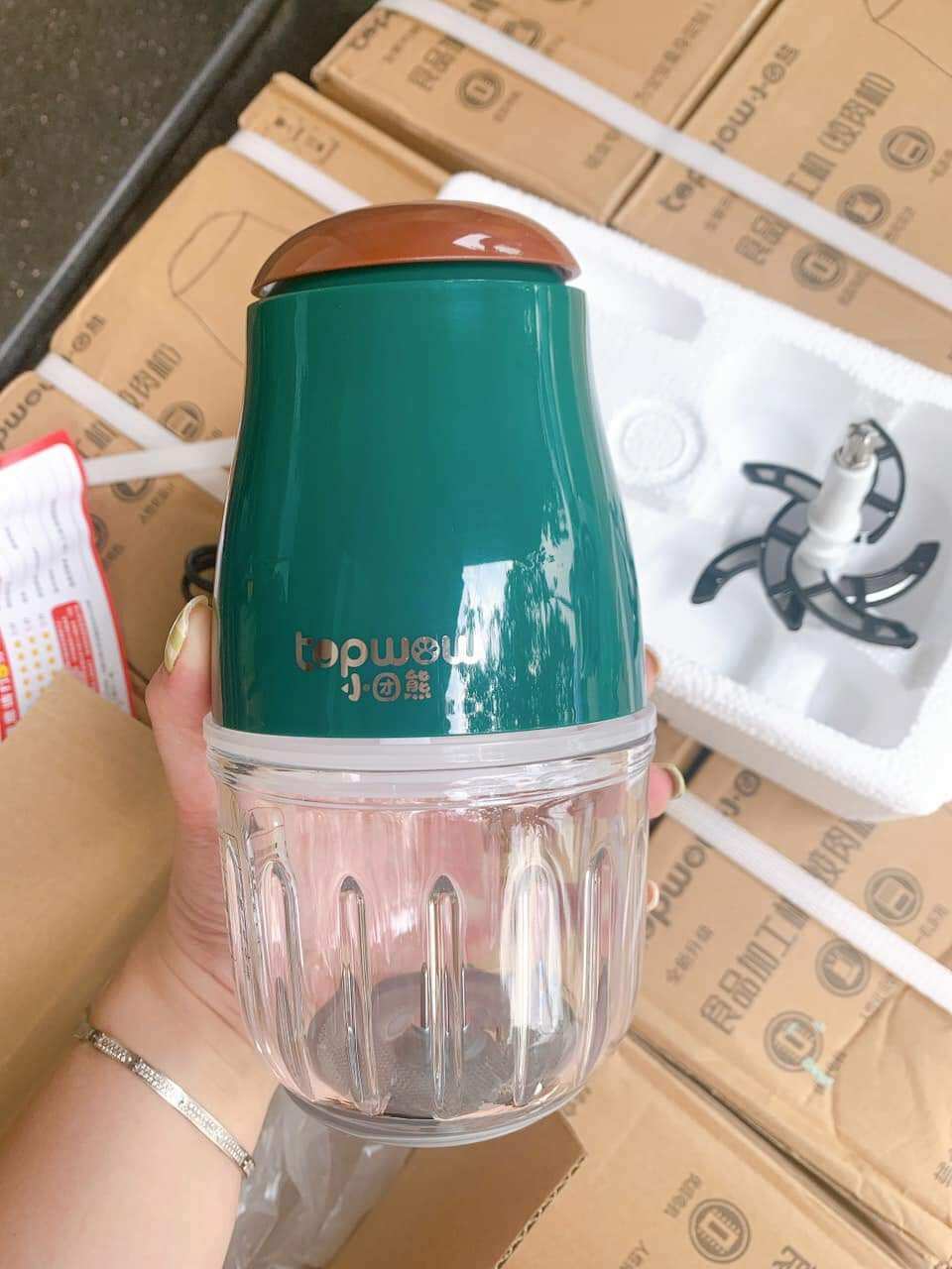 Cối thủy tinh máy xay topwow 0.3l