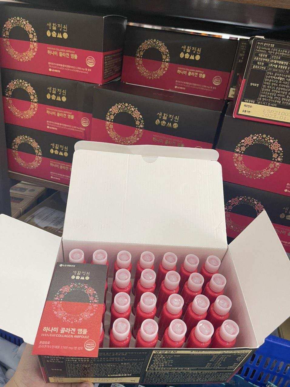 🍷🍷 Nước Uống Đẹp Da Hanami Collagen Ampoule Hàn Quốc 🏬 Xuất xứ: Hàn Quốc 🕍 Thương hiệu: Tập đoàn LG Ohui 💦 Dung tích: 25ml x 28/lọ