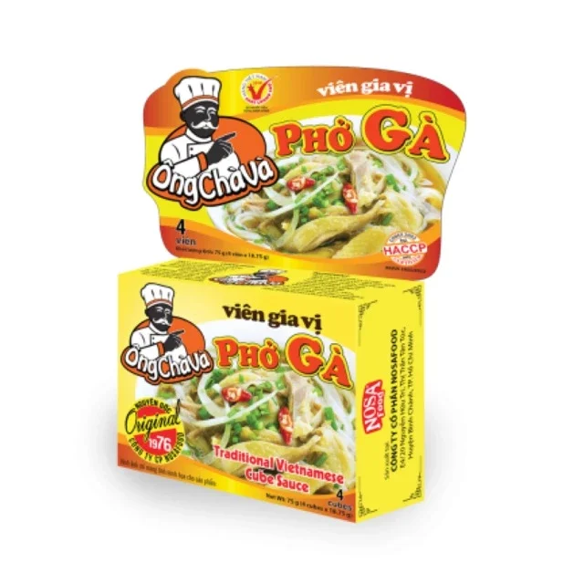 (combo 3 hộp) viên gia vị PHỞ GÀ ông chà và (hộp 4viên)