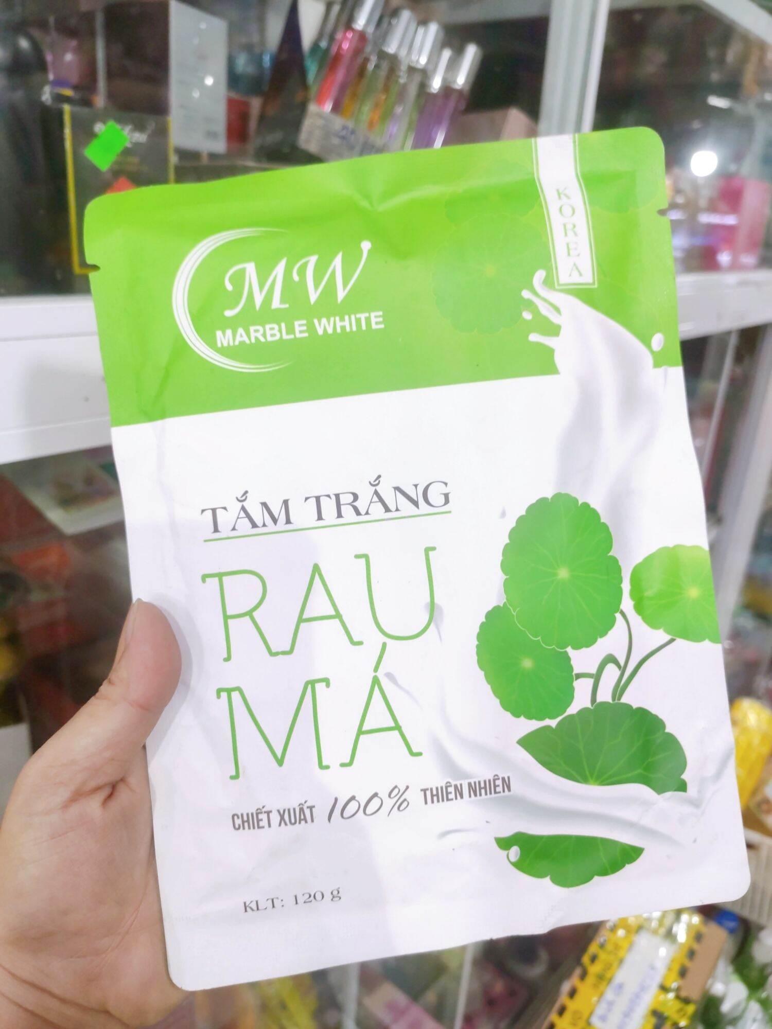 Kem tắm trắng toàn thân rau má mw marble white siêu trắng
