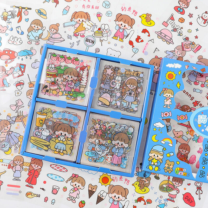 Hộp hình dán 100 sticker trang trí momo