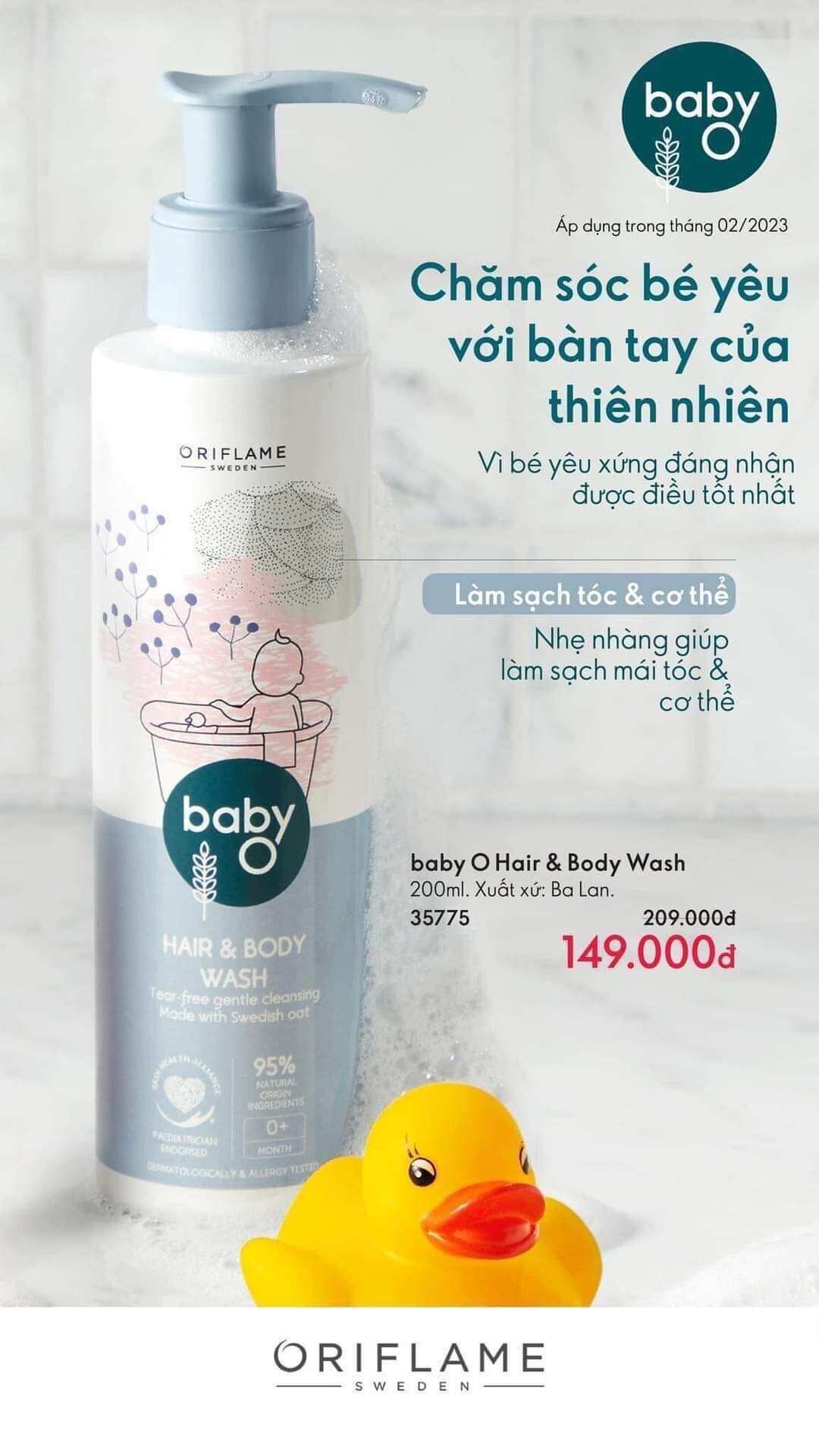 Dầu gội và sửa tắm cho trẻ nhỏ và trẻ sơ sinh