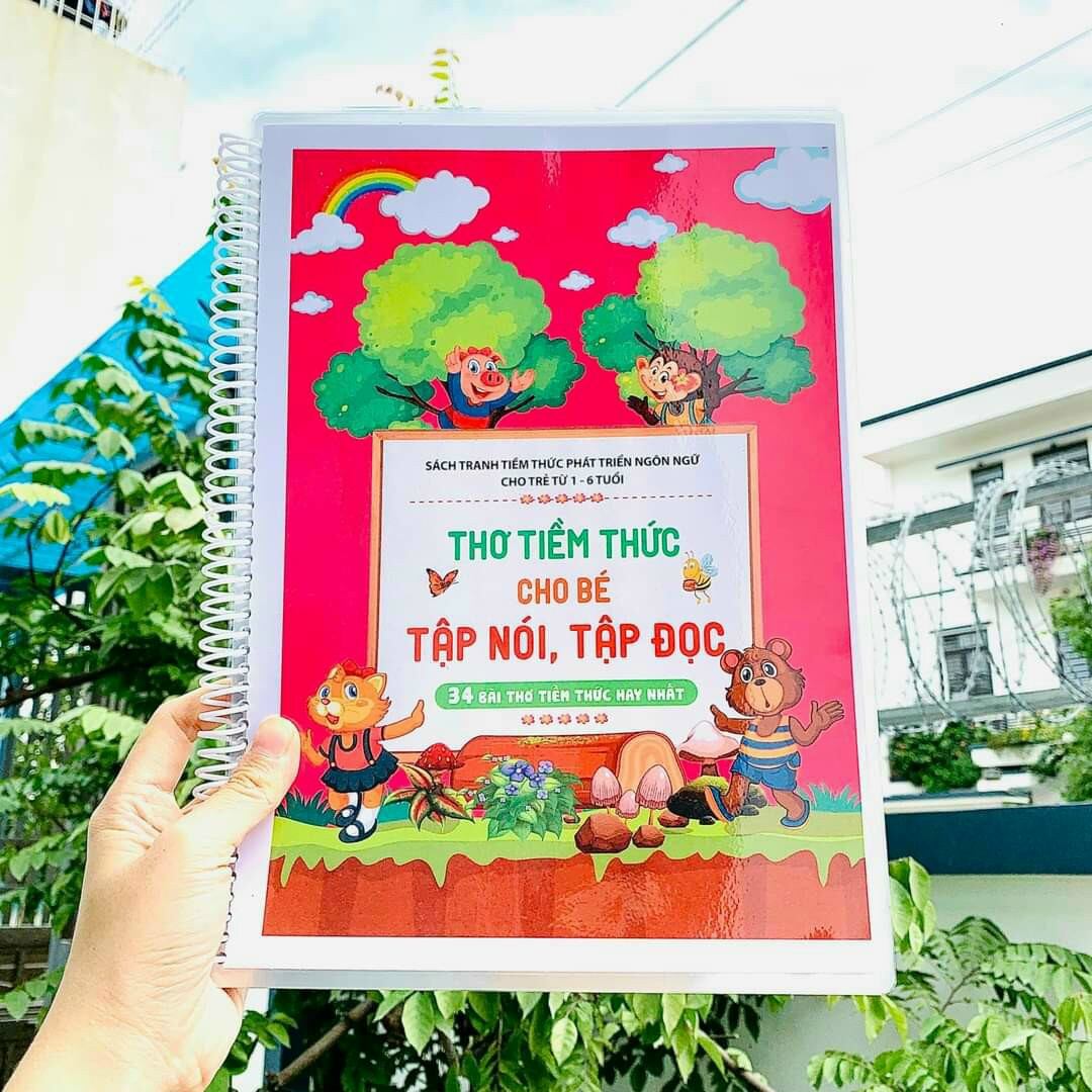 Cuốn thơ tiềm thức cho bé tập nói, tập đọc, tổng hợp 34 bài thơ tiềm thức hay nhất dành cho bé