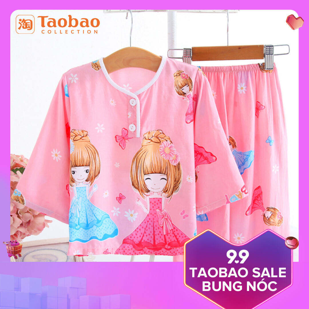 Đồ Ngủ Cho Bé Trai Bé Gái, Đồ Mặc Mặc Nhà Mùa Hè Cho Bé Từ 1-3-11 Tuổi Kiểu Mỏng Điều Hòa, Bộ Đồ Mặc Nhà Dài Tay Cho Bé Gái