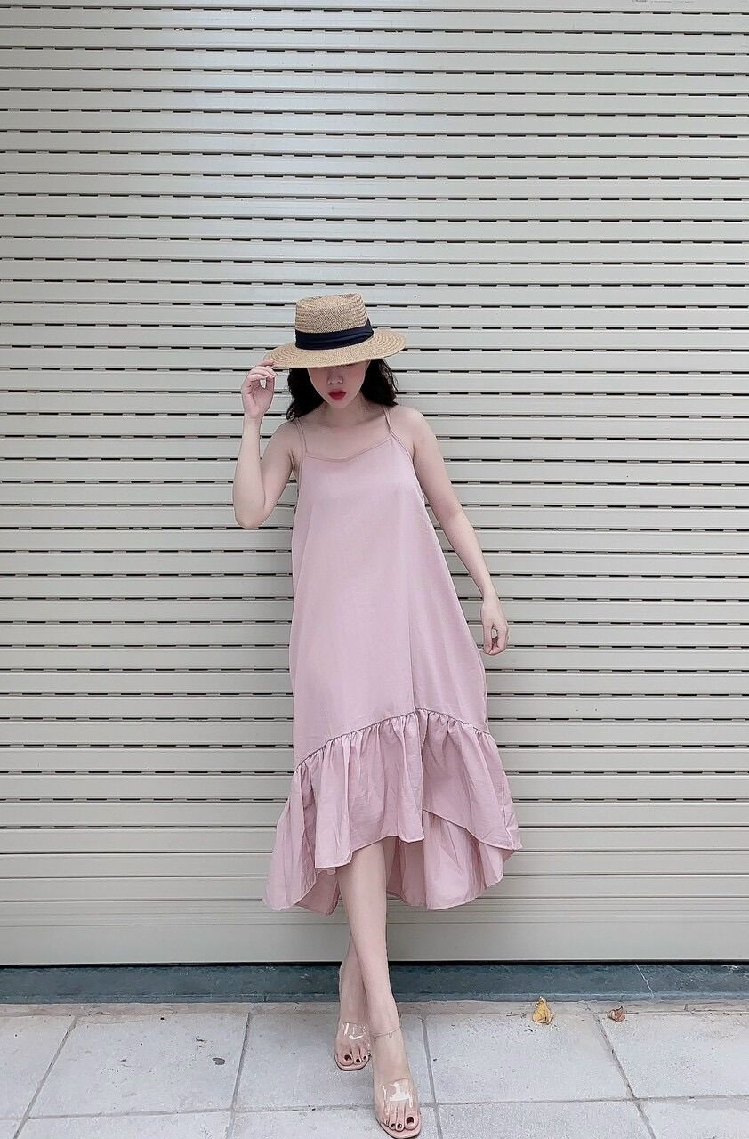 Đầm bầu 2 dây mùa hè cực xinh