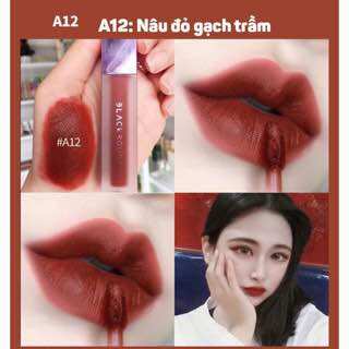 Son Black Rouge A12 màu đỏ gạch ver 2 nắp tím