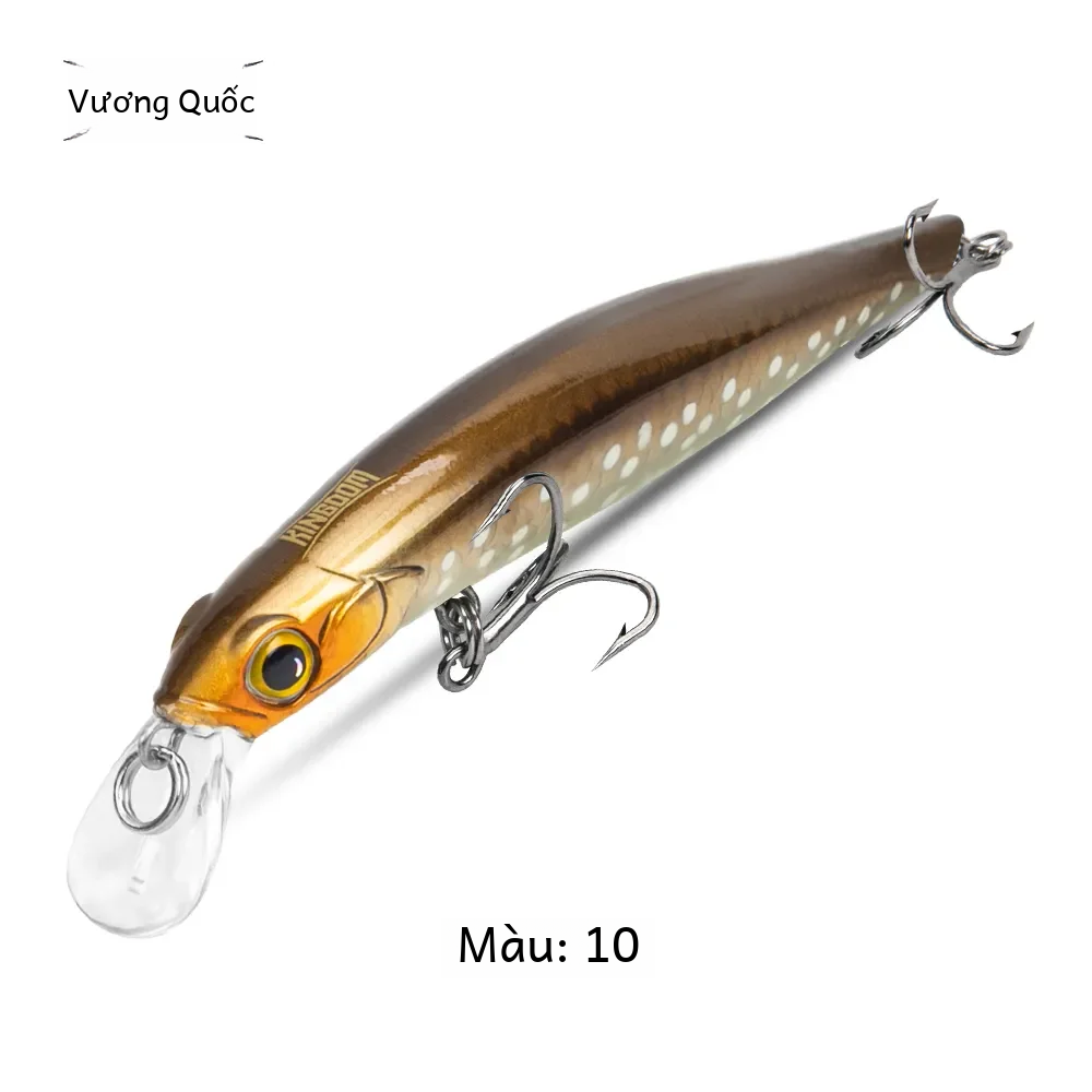 Kingdom chìm Minnow mồi 60 80 90 105mm rung chìm jerkbati swimbait nam châm trasnfer dài đúc cứng câu cá thu hút