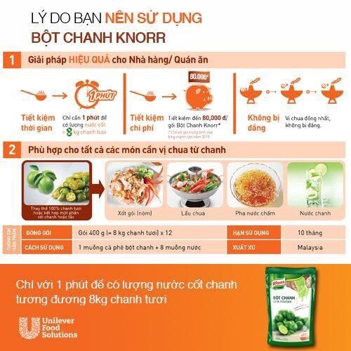 Bột chanh Knorr gói 400gr