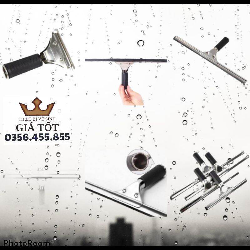 Gạt kính 35cm ( tay gạt kính cầm tay inox hàng nhập khẩu )