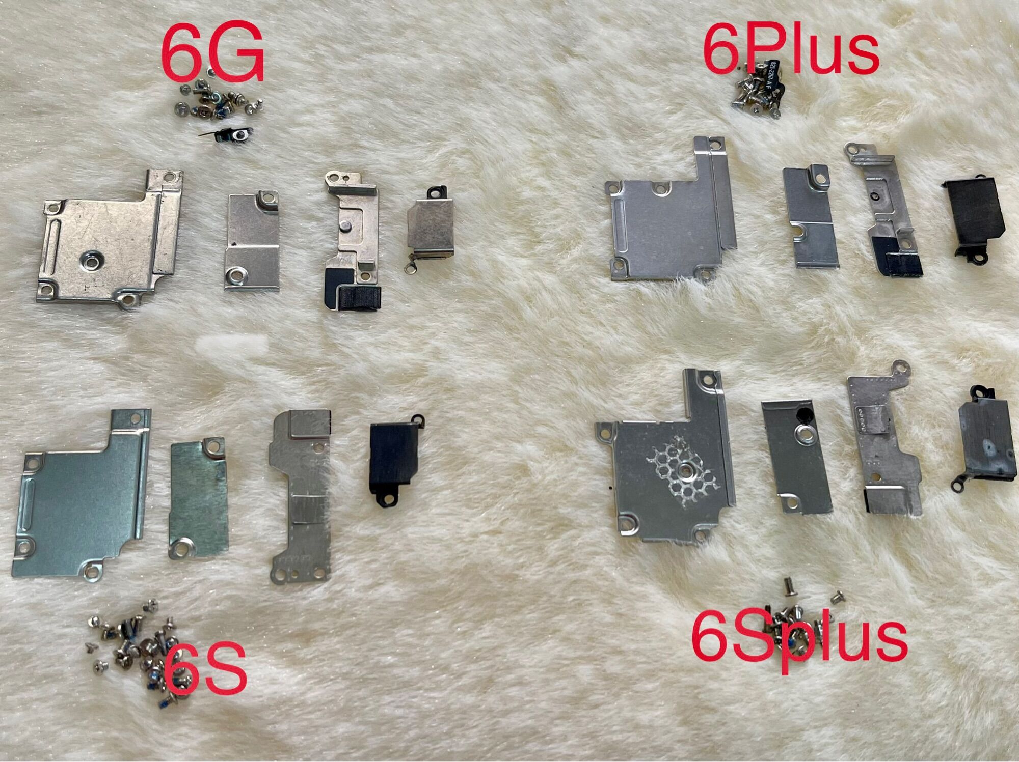 Nẹp màn hình, home, pin kèm ốc zin bóc máy ip 6g/6s/6plus/6splus chuẩn