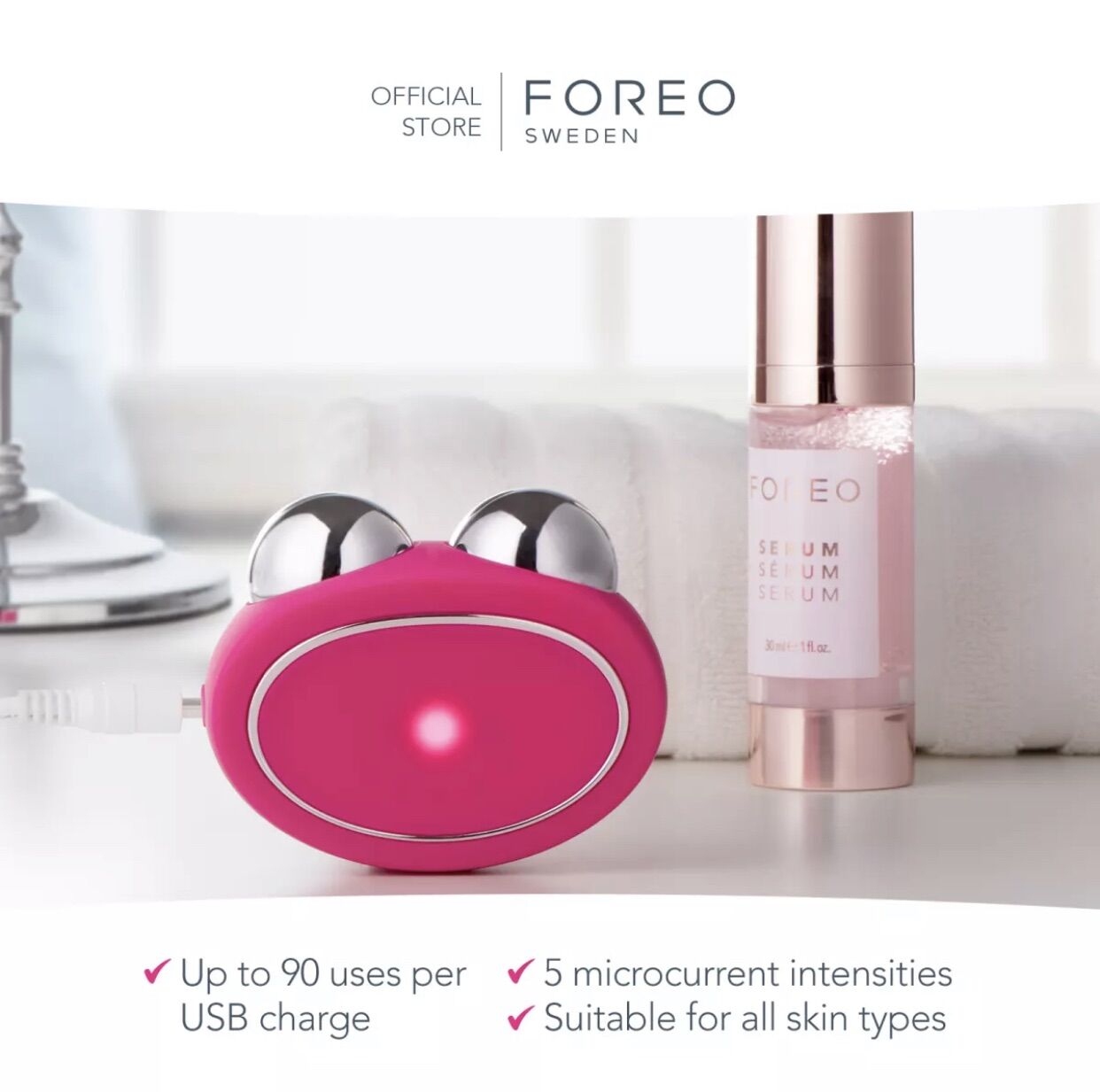 Máy Massage nâng cơ FOREO BEAR chính hãng (Đủ bill - Free BH 2 năm)