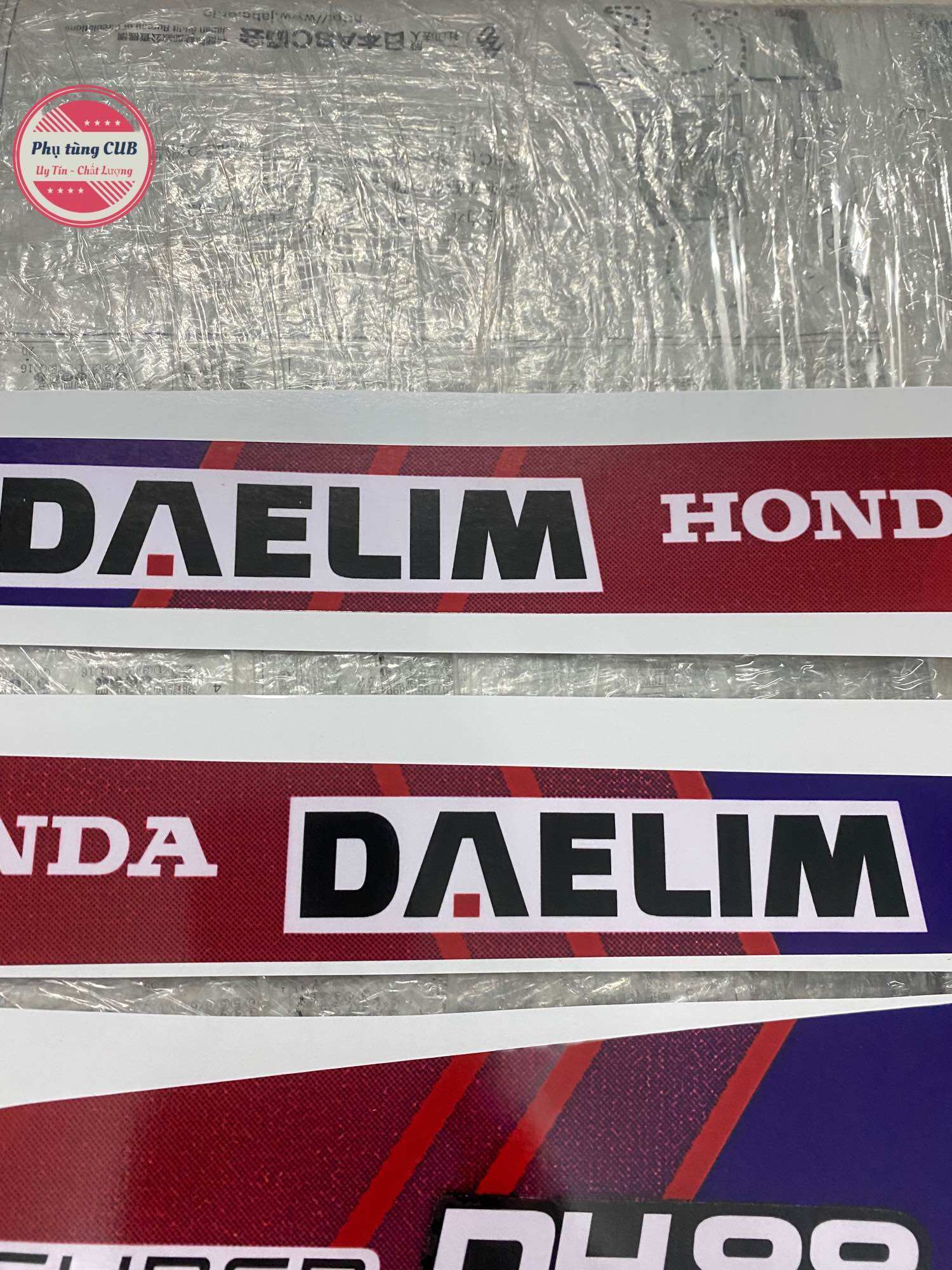 Tem xe cub DH88 kèm tem thông số