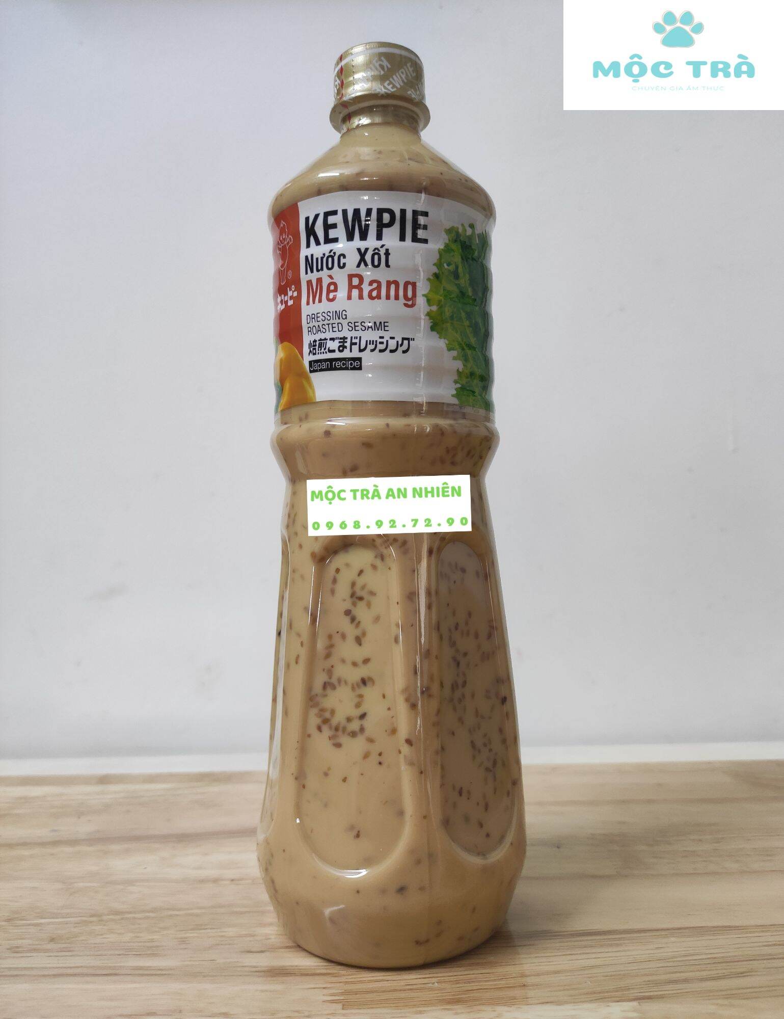 Nước xốt mè rang hiệu kewpie chai 1 lít mộc trà an nhiên
