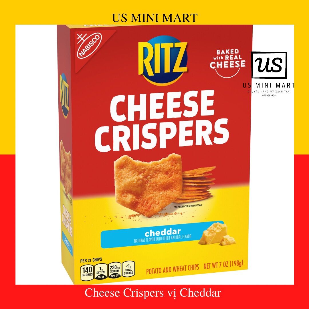 Crispers phô mai của Ritz,giòn tan đậm vị cheddar