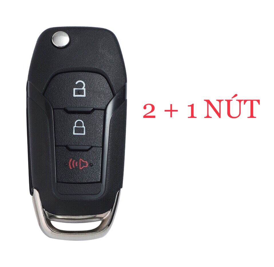 Vỏ chìa khoá độ gập xe Ford 3 nút