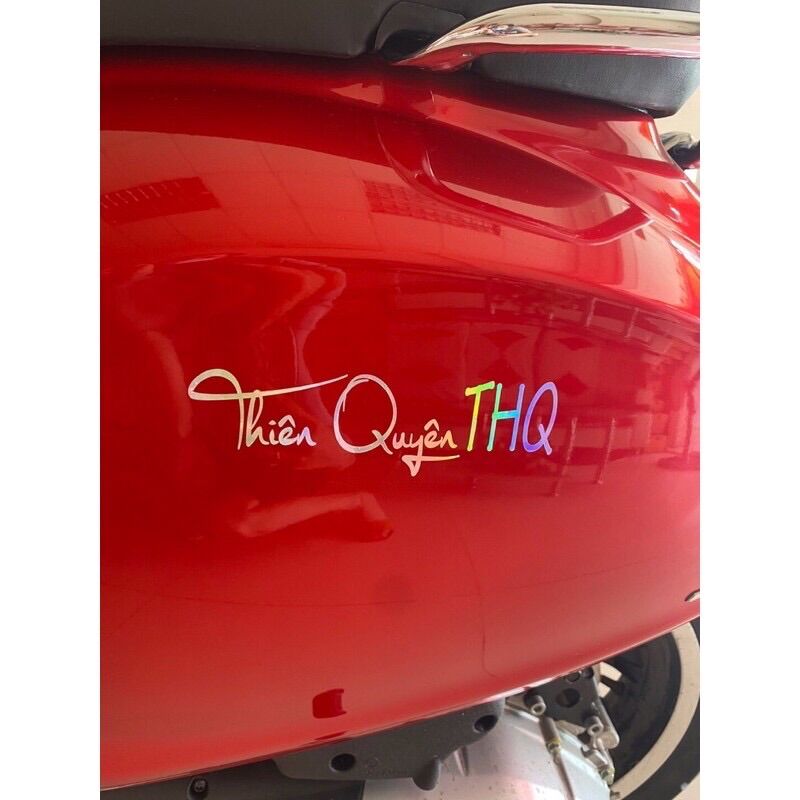 Tem dán xe theo tên chữ ký dán xe