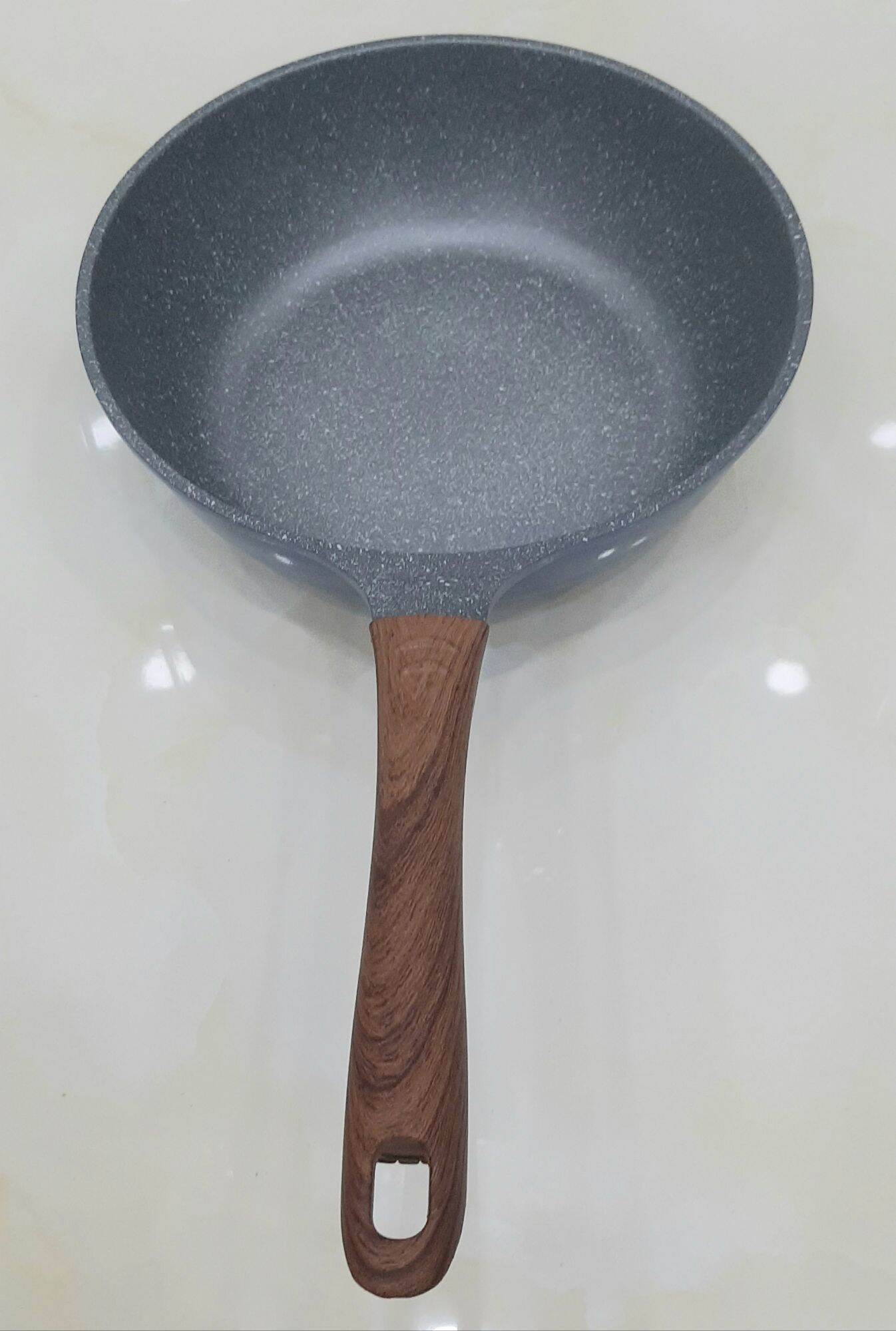 CHẢO ĐÚC VÂN ĐÁ SÂU LÒNG ECORAMIC ĐÁY TỪ 24CM, 26CM, 28CM