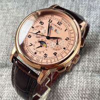 Đồng Hồ Cơ Tự Động Nam 42mm Với Chức Năng Hiển Thị Ngày Tháng Năm Đa Chức Năng Vỏ Thép Không Gỉ 316L Được Đánh Bóng Dây Da