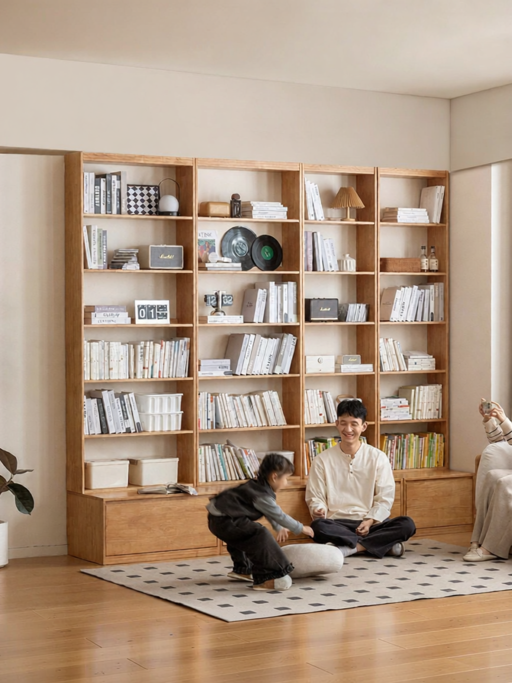 WEISHA | Combination Wall-Mounted Floor Bookshelf and Display Cabinet Giá 42,063,000 Đồng*Miễn phí vận chuyển