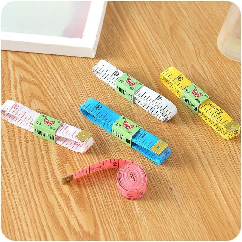 Thước dây đo vòng eo, bụng ,đo chiều cao nhiều màu bền đẹp